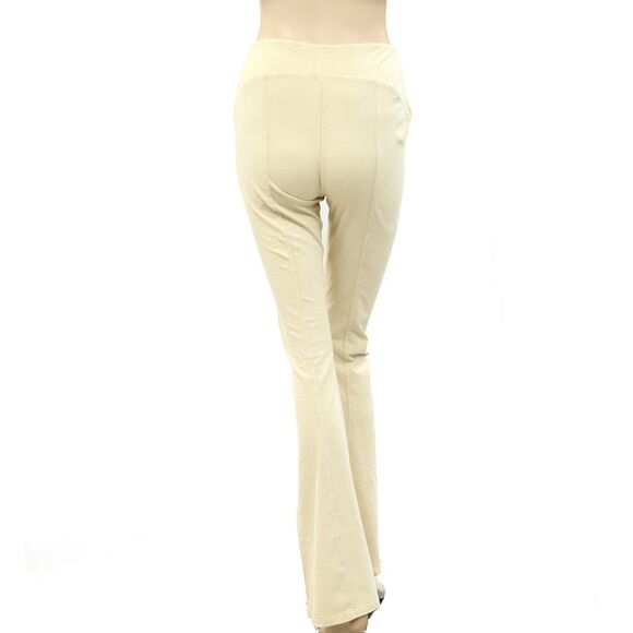 Out From Under Urban Outfitters Aria Seamed Flare Pants Pull-On Cream S 256158 - Picture 8 of 9